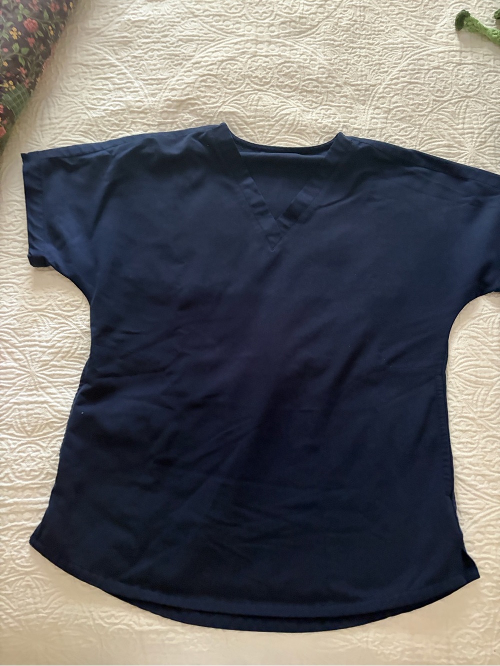 Mandala Navy Scrub Top